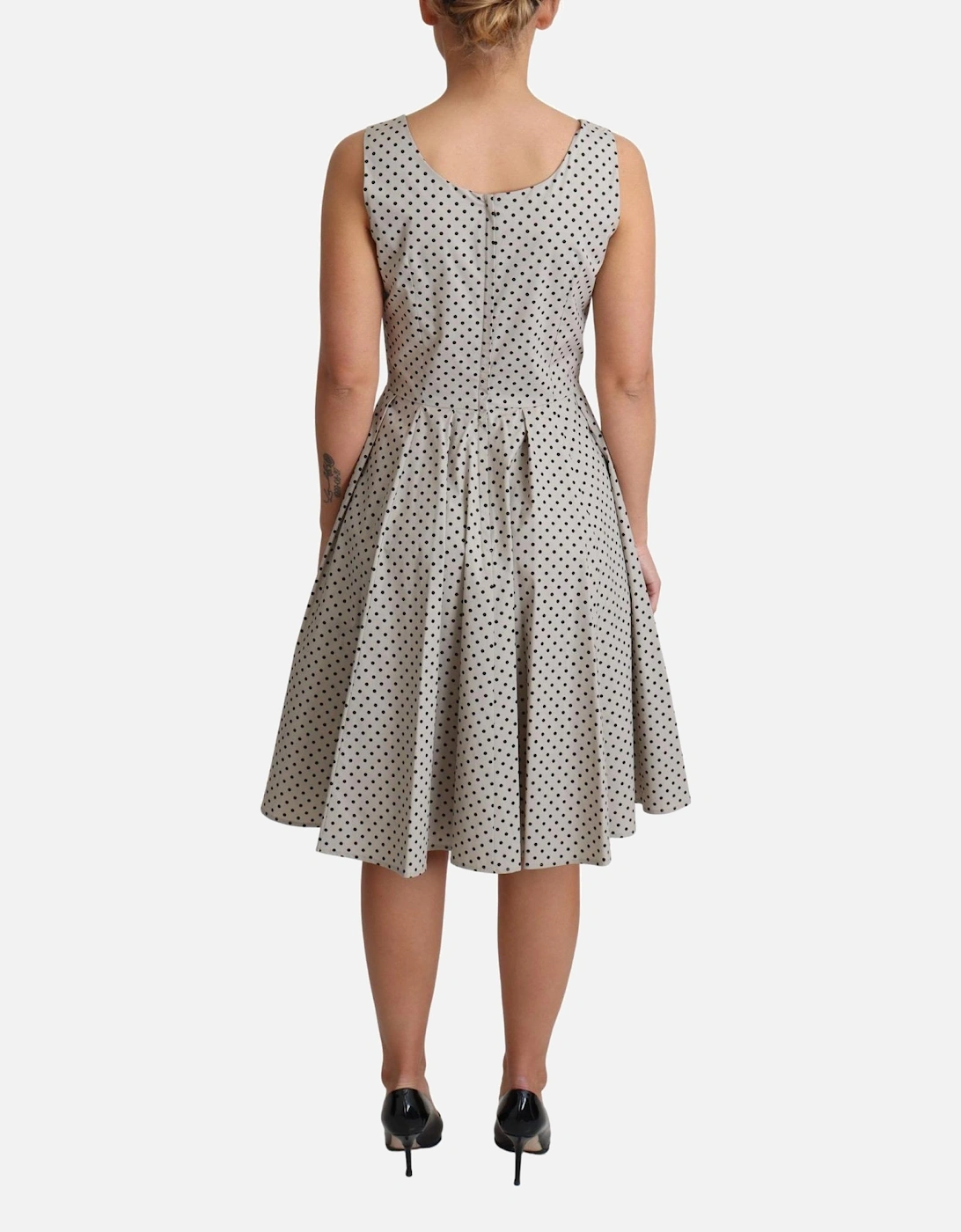 Dolce Gabbana Aline Polka Dot Dress Women - Beige Dresses