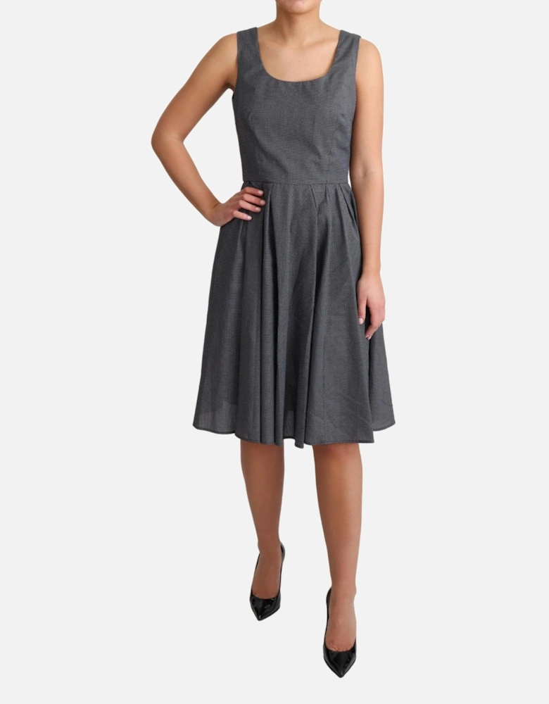 Dolce Gabbana ALine Dress Printed Cotton Women - Black Dresses