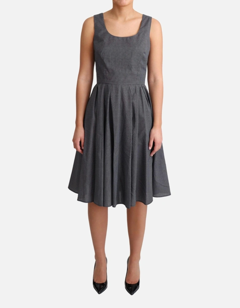 Dolce Gabbana ALine Dress Printed Cotton Women - Black Dresses