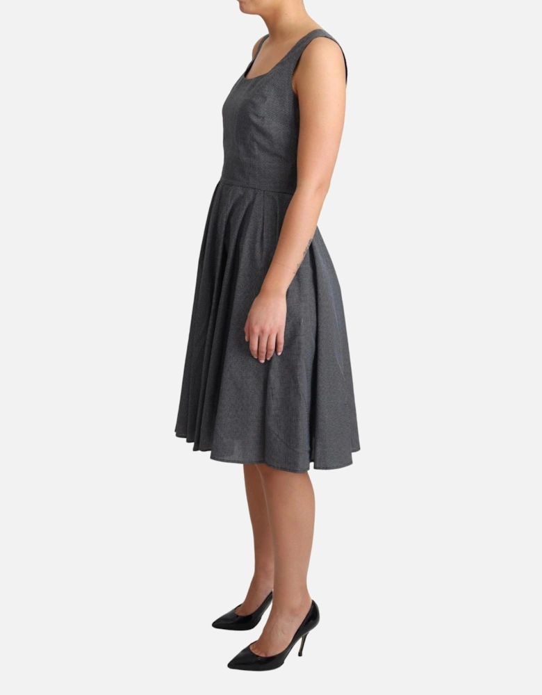 Dolce Gabbana ALine Dress Printed Cotton Women - Black Dresses