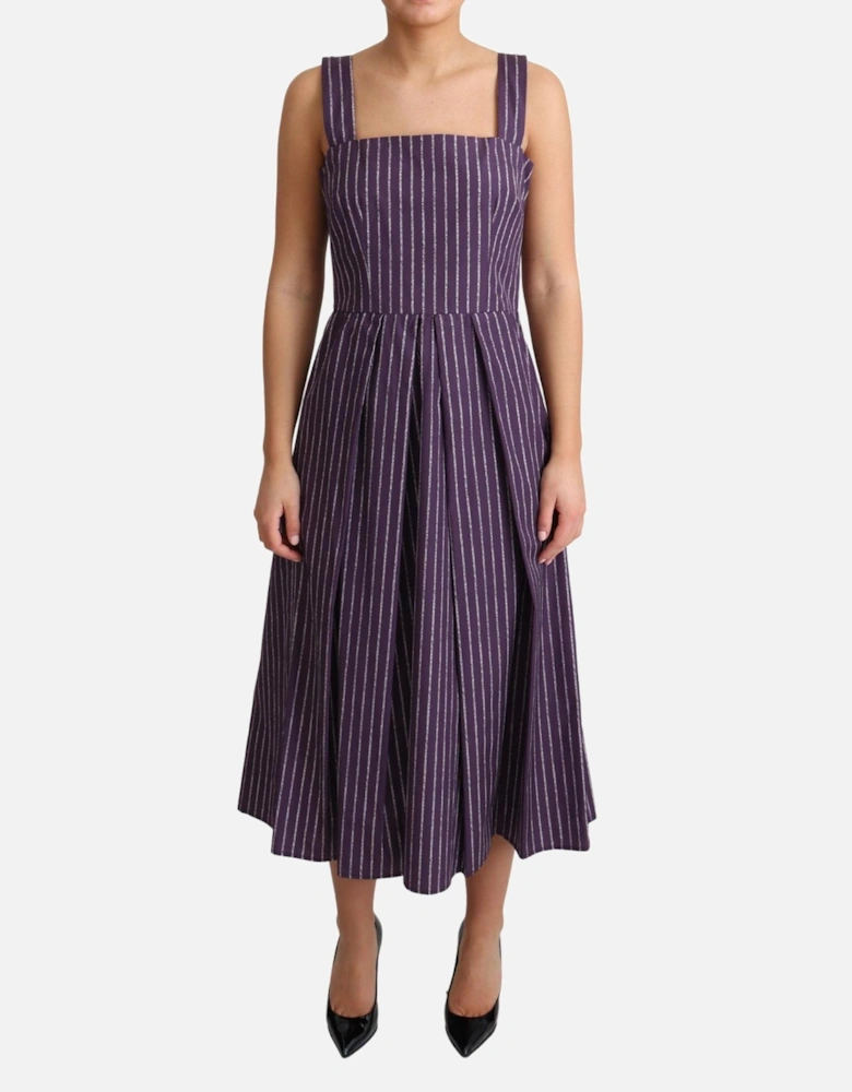 Dolce Gabbana Sleeveless Midi Dress Women - Purple Dresses