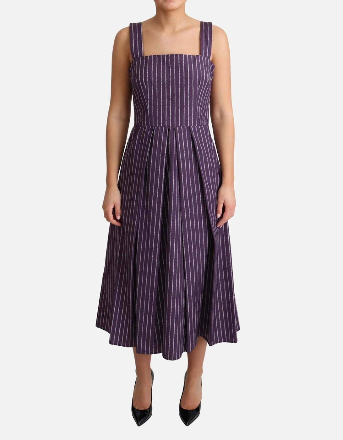 Dolce Gabbana Sleeveless Midi Dress Women - Purple Dresses, 6 of 5