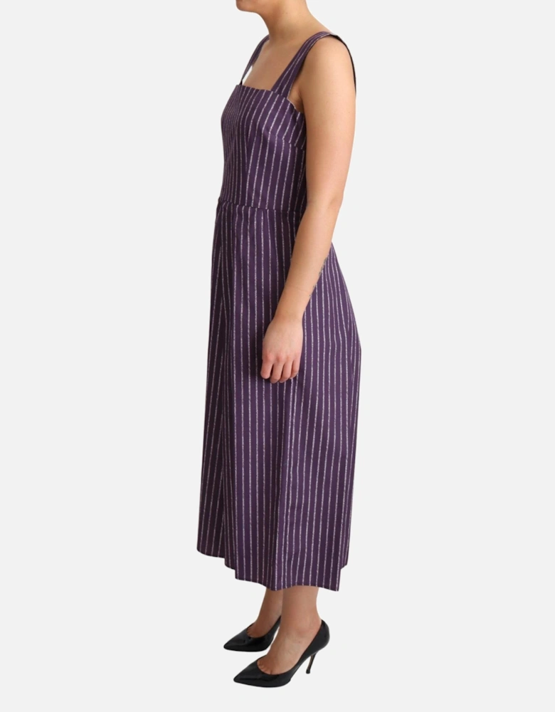 Dolce Gabbana Sleeveless Midi Dress Women - Purple Dresses