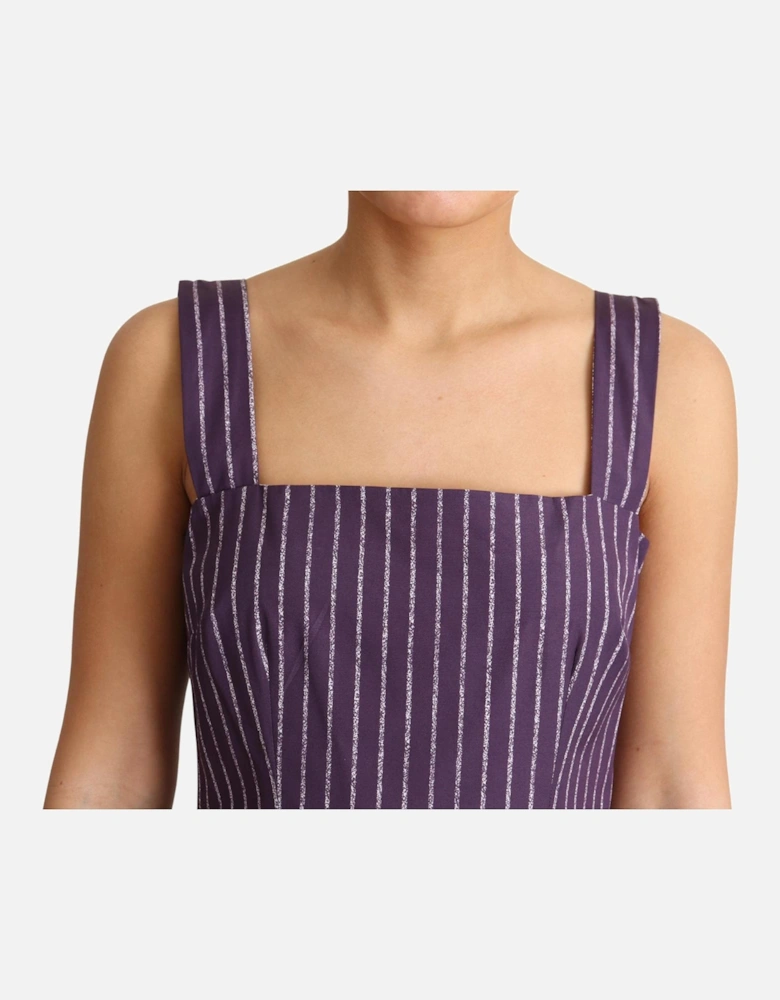 Dolce Gabbana Sleeveless Midi Dress Women - Purple Dresses
