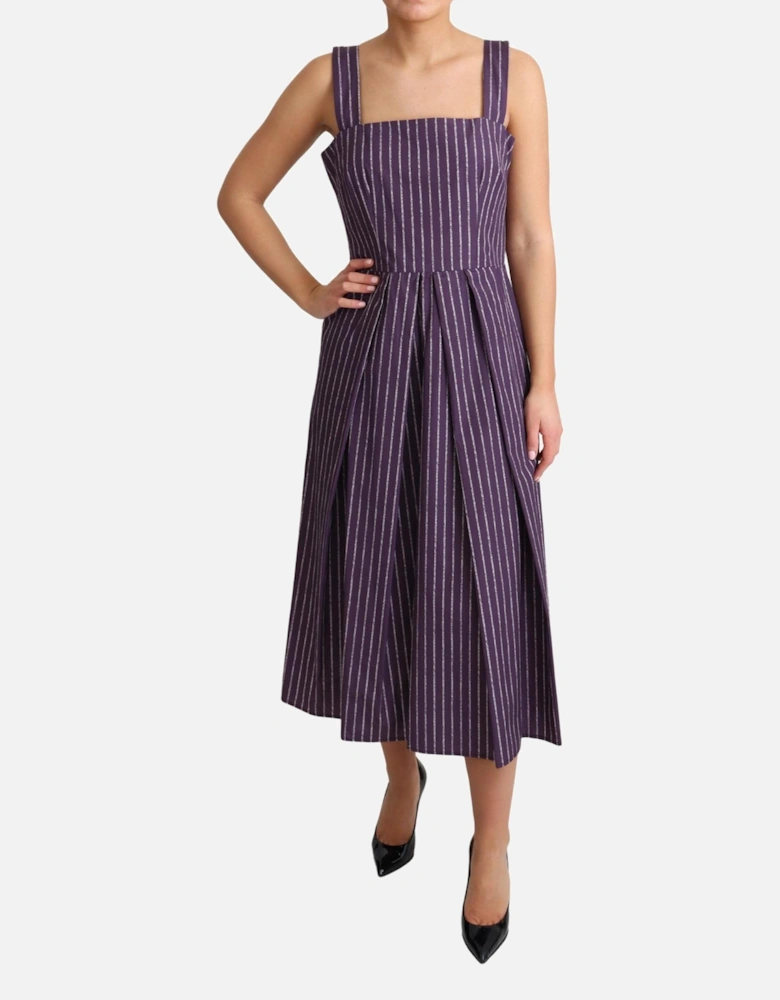 Dolce Gabbana Sleeveless Midi Dress Women - Purple Dresses
