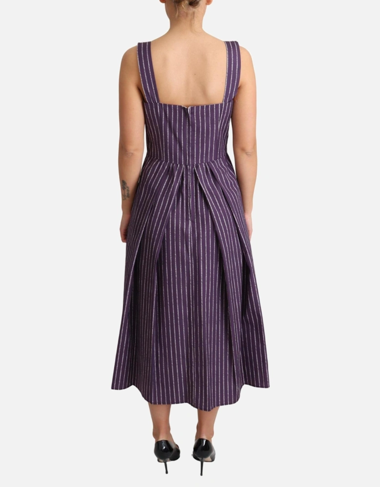Dolce Gabbana Sleeveless Midi Dress Women - Purple Dresses