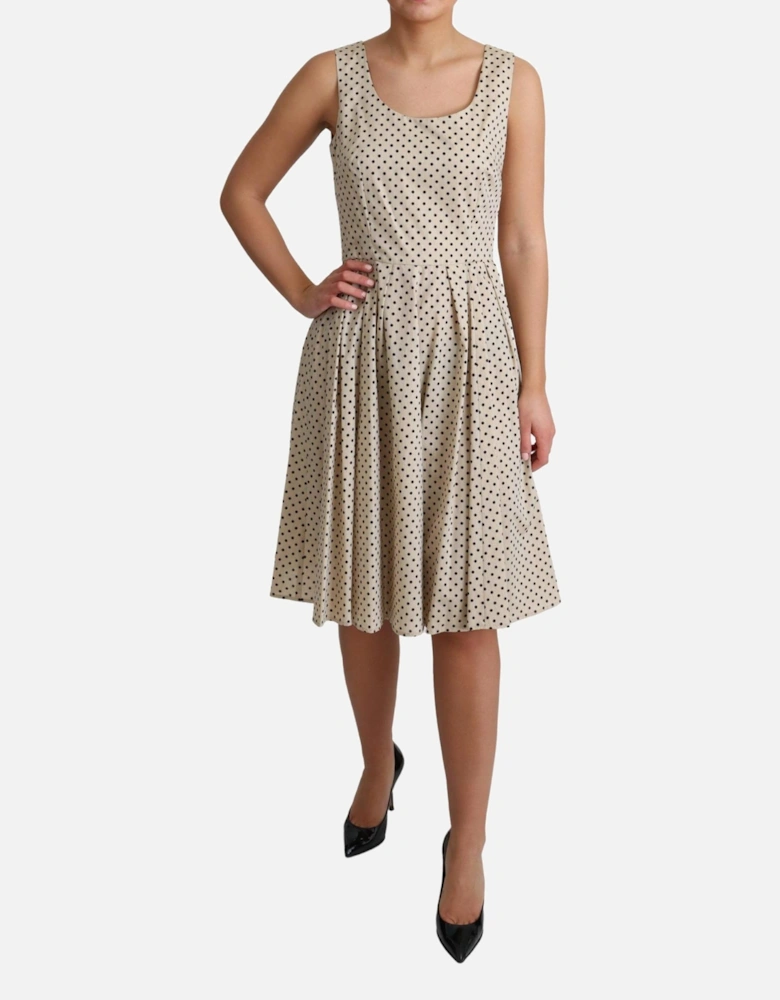 Dolce Gabbana Polka Dot Dress Aline Women - Beige Dresses