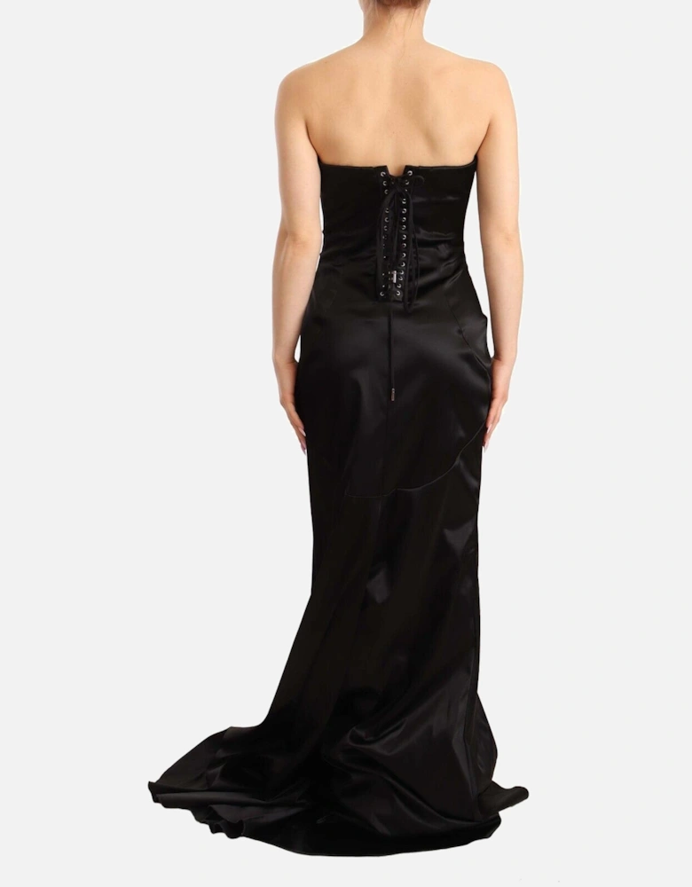 Strapless Sheath Mermaid Dress with Zipper Closure Women - Black