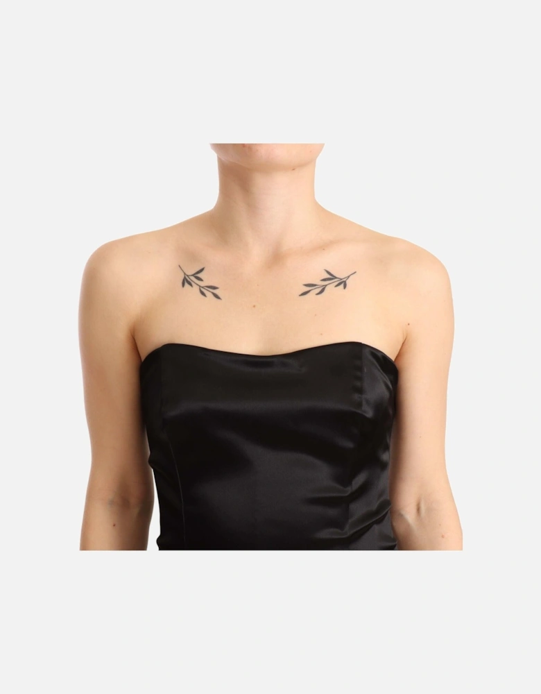 Strapless Sheath Mermaid Dress with Zipper Closure Women - Black