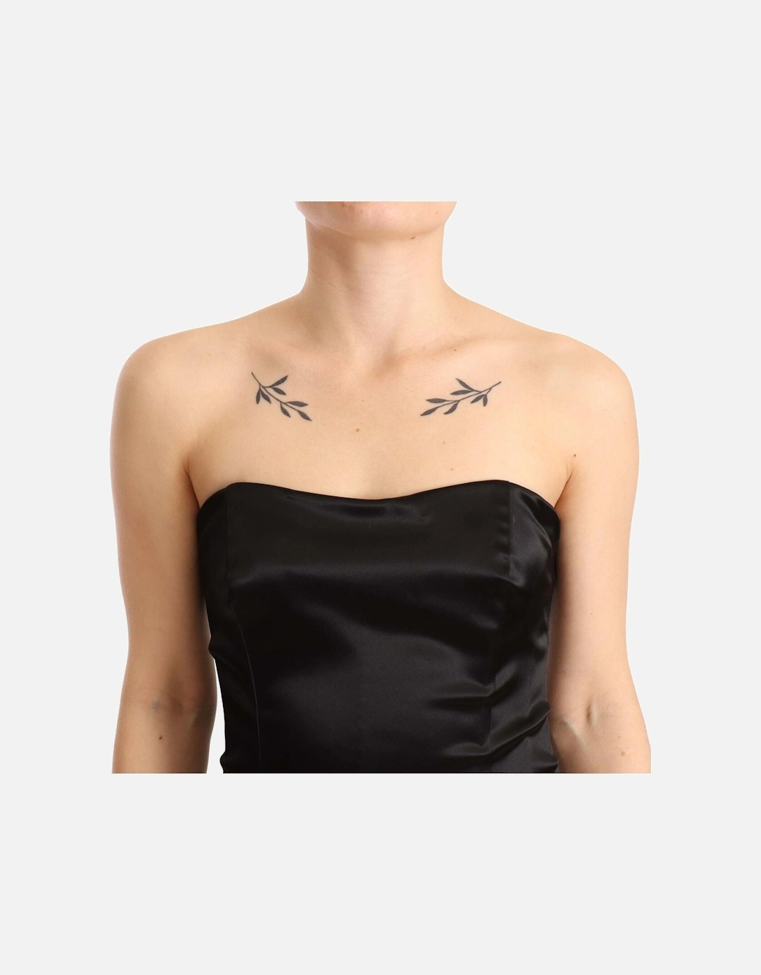 Strapless Sheath Mermaid Dress with Zipper Closure Women - Black