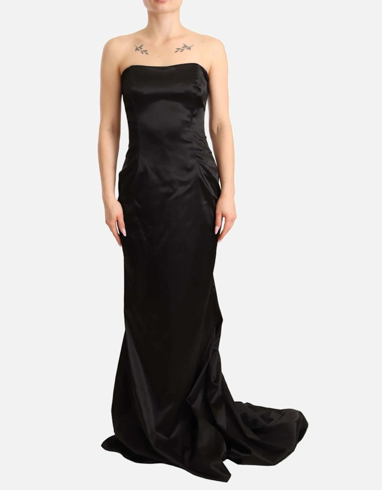 Strapless Sheath Mermaid Dress with Zipper Closure Women - Black