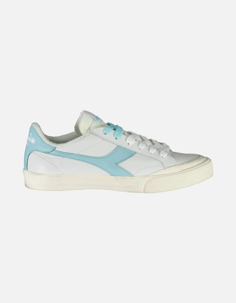 White Lace-up Sneakers with Contrasting Details Women