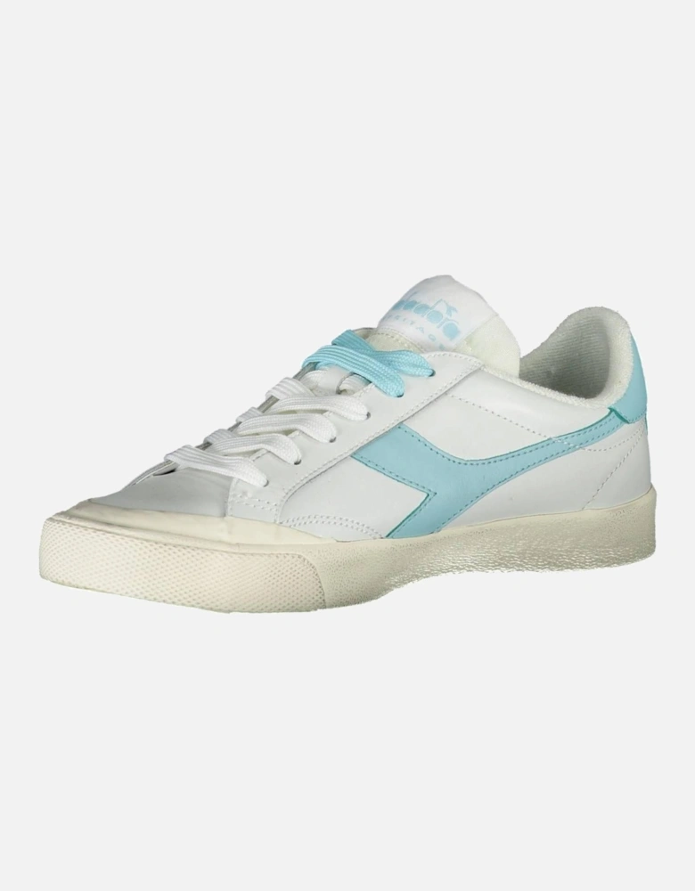 White Lace-up Sneakers with Contrasting Details Women