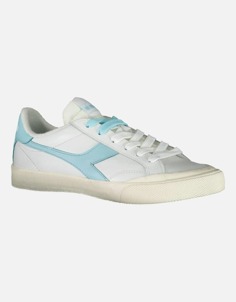 White Lace-up Sneakers with Contrasting Details Women