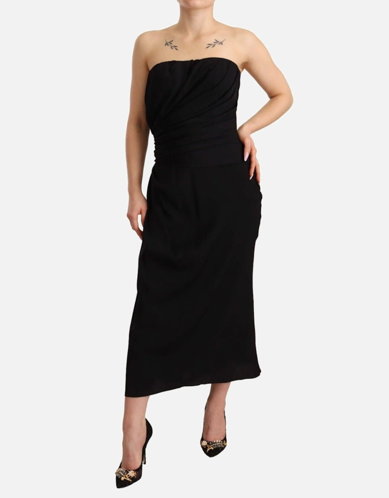 Dolce Gabbana Strapless Midi Dress DR28252 Women - Black Dresses