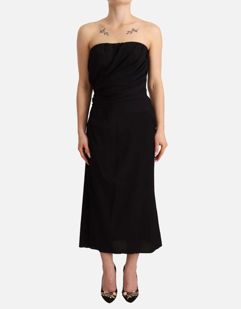 Dolce Gabbana Strapless Midi Dress DR28252 Women - Black Dresses