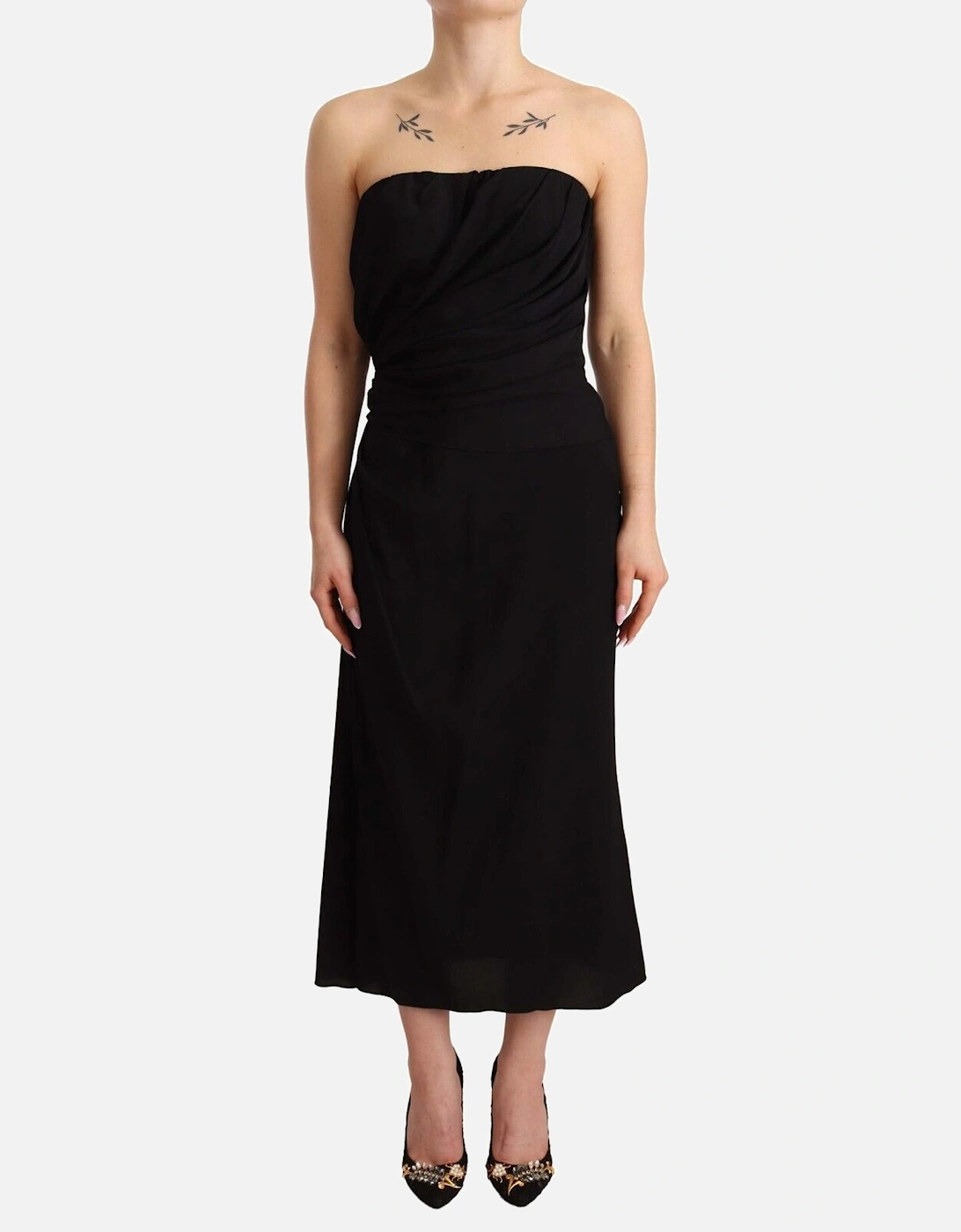 Dolce Gabbana Strapless Midi Dress DR28252 Women - Black Dresses