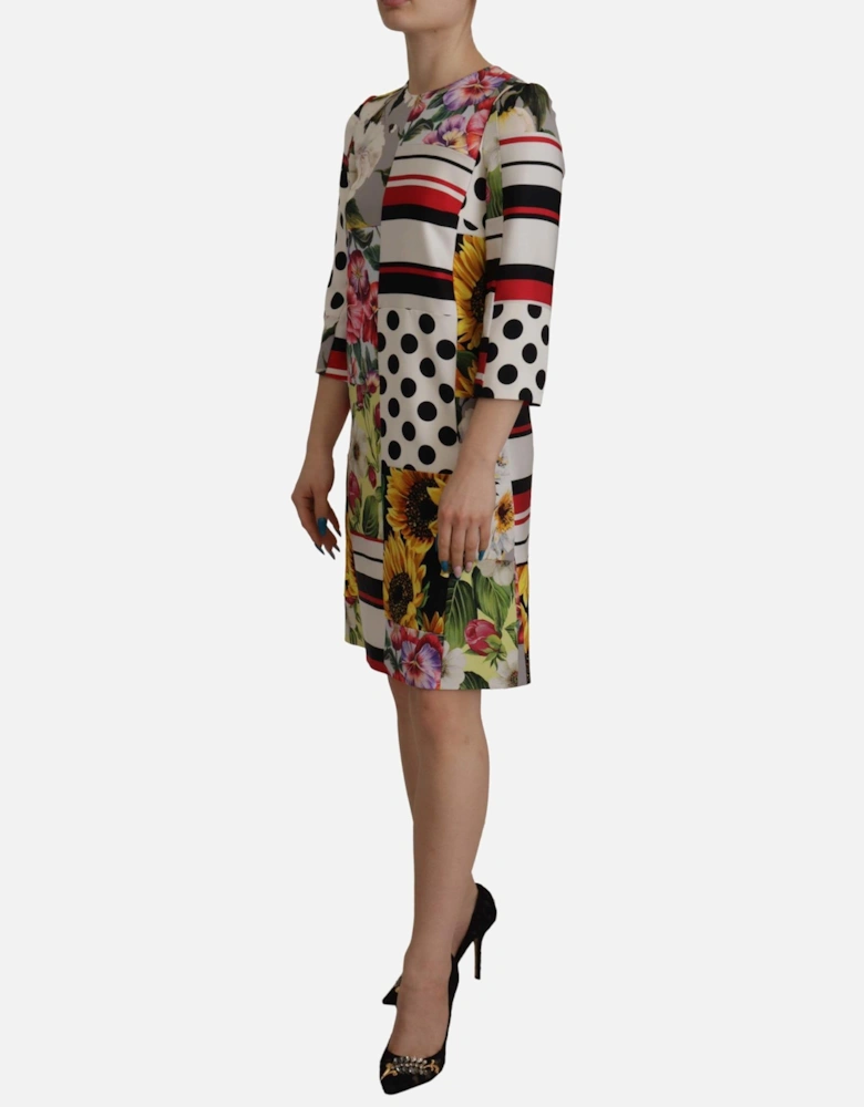 Floral Patchwork Mini Dress Multicolor Women Dresses