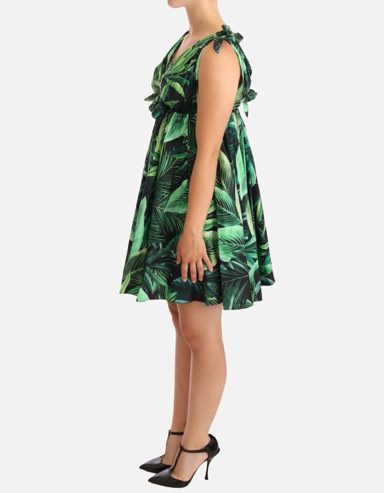 Dolce Gabbana Mini Dress Tropical Print Women - Green Dresses
