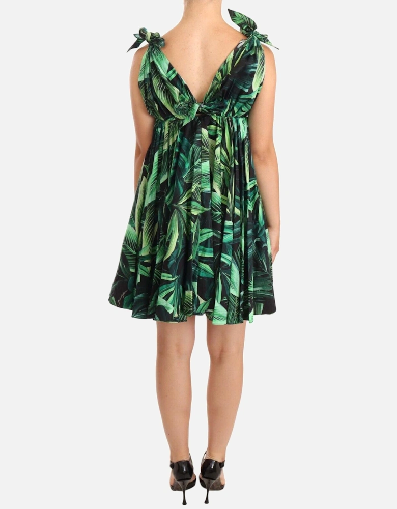Dolce Gabbana Mini Dress Tropical Print Women - Green Dresses