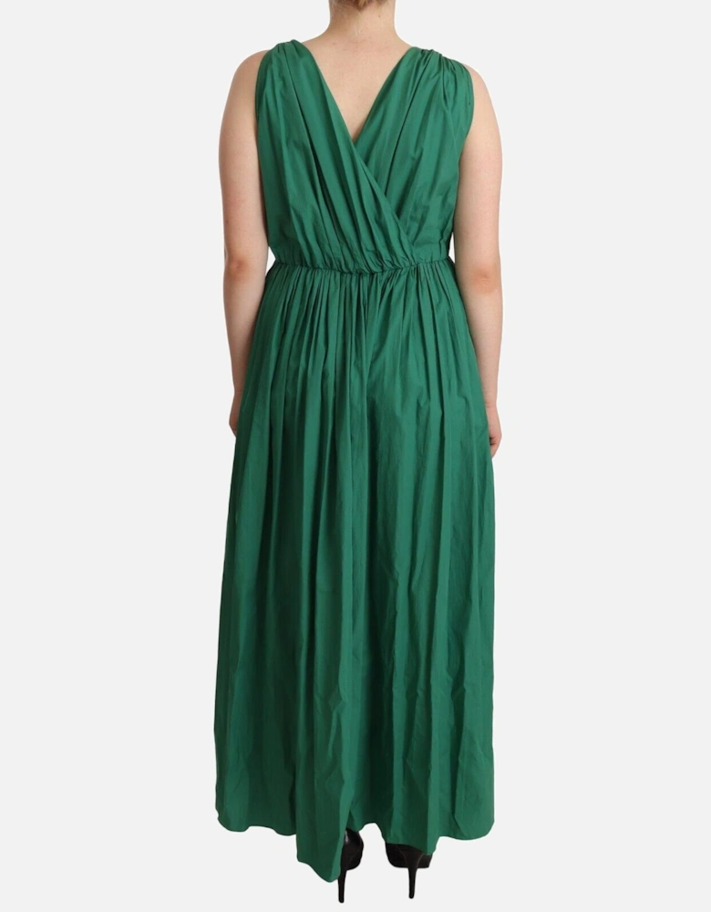 Dolce Gabbana Maxi Dress Sleeveless VNeck Women - Green Dresses