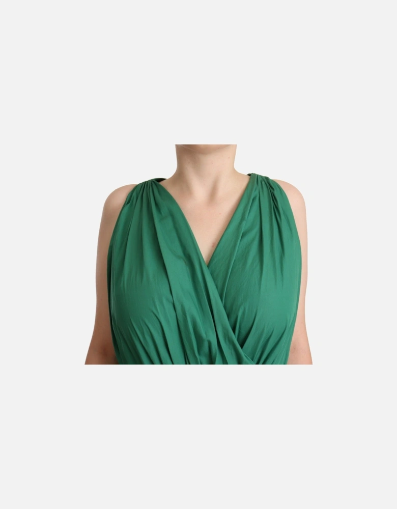 Dolce Gabbana Maxi Dress Sleeveless VNeck Women - Green Dresses