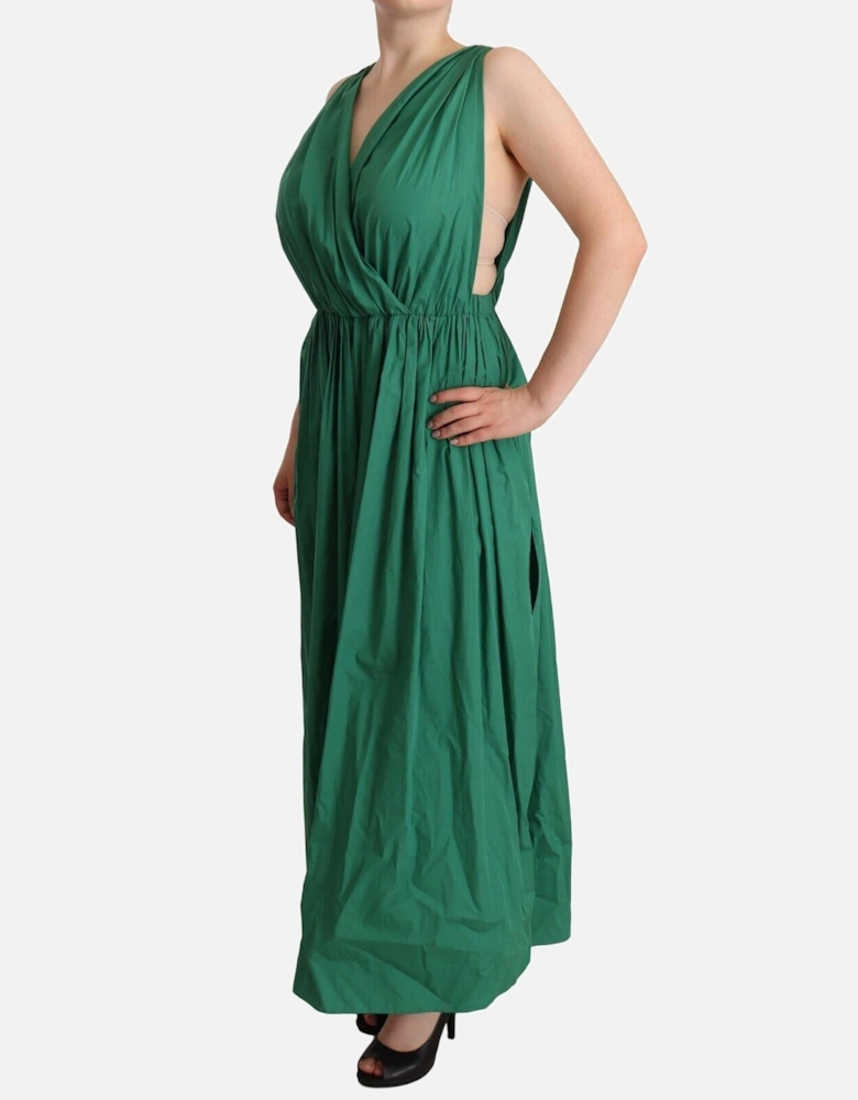 Dolce Gabbana Maxi Dress Sleeveless VNeck Women - Green Dresses