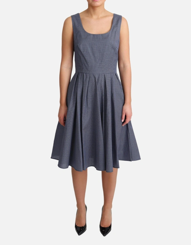 ALine Sleeveless Dress Women - Blue Dresses