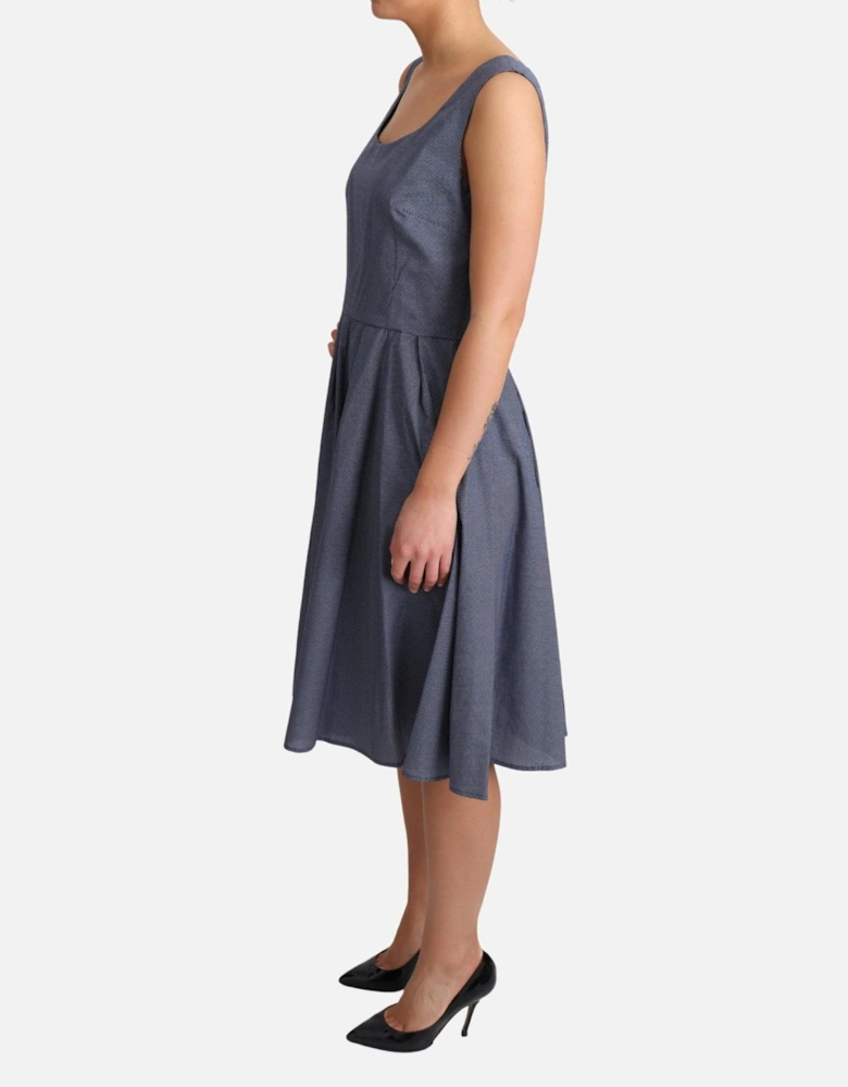 ALine Sleeveless Dress Women - Blue Dresses
