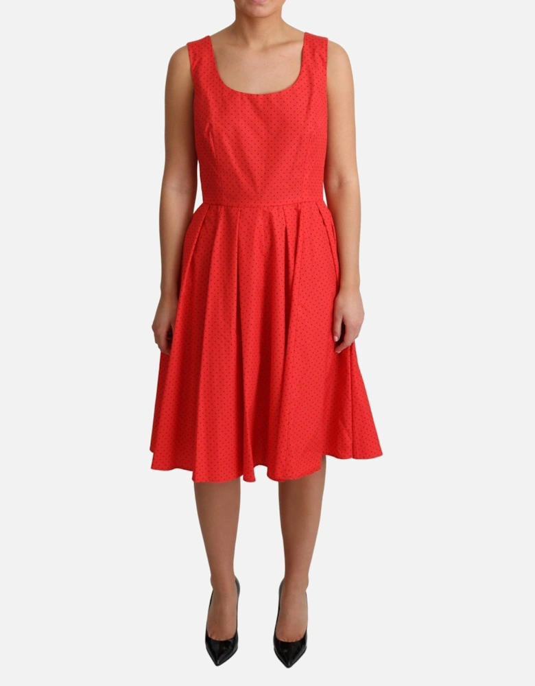 Dolce Gabbana Polka Dot Dress Aline Style Women - Red Dresses