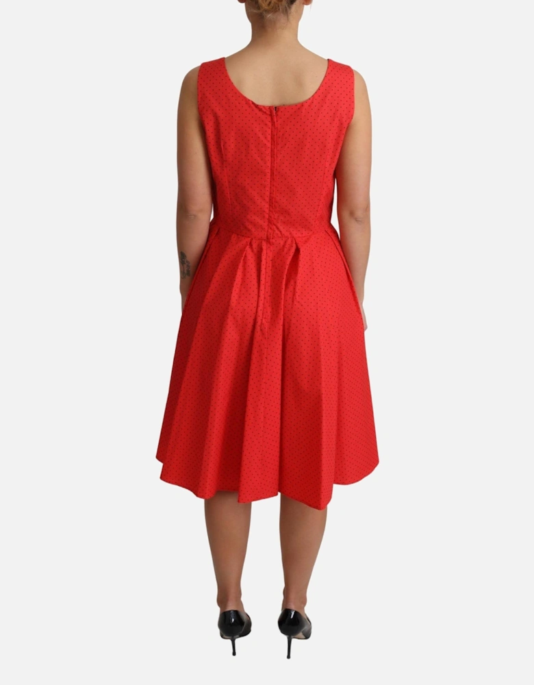Dolce Gabbana Polka Dot Dress Aline Style Women - Red Dresses