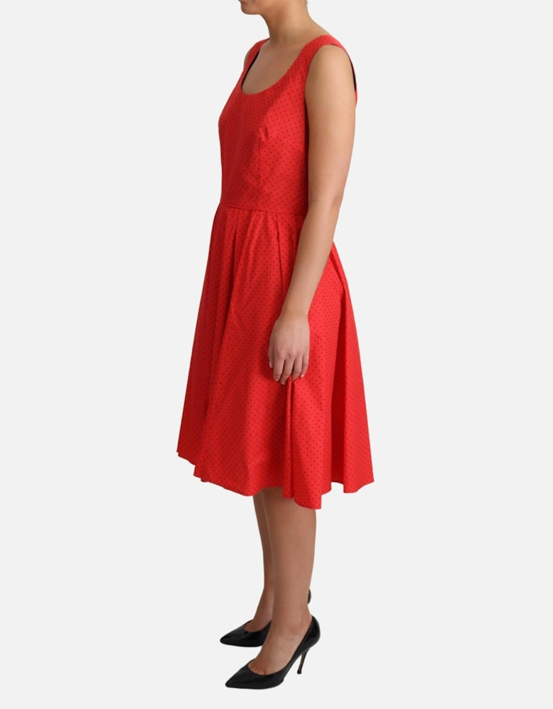 Dolce Gabbana Polka Dot Dress Aline Style Women - Red Dresses