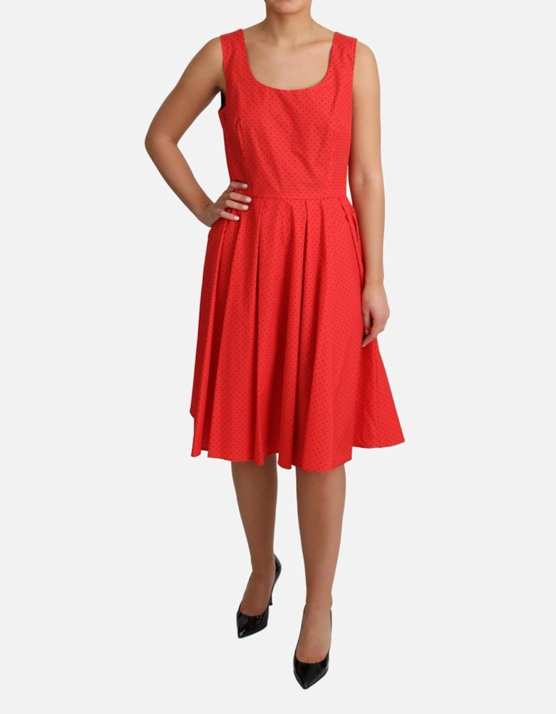 Dolce Gabbana Polka Dot Dress Aline Style Women - Red Dresses