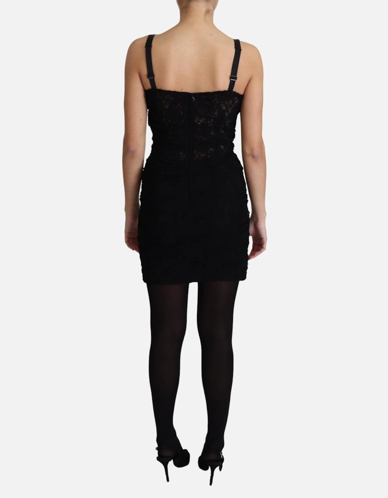 Lace Mini Dress Corset Style Women - Black Dresses
