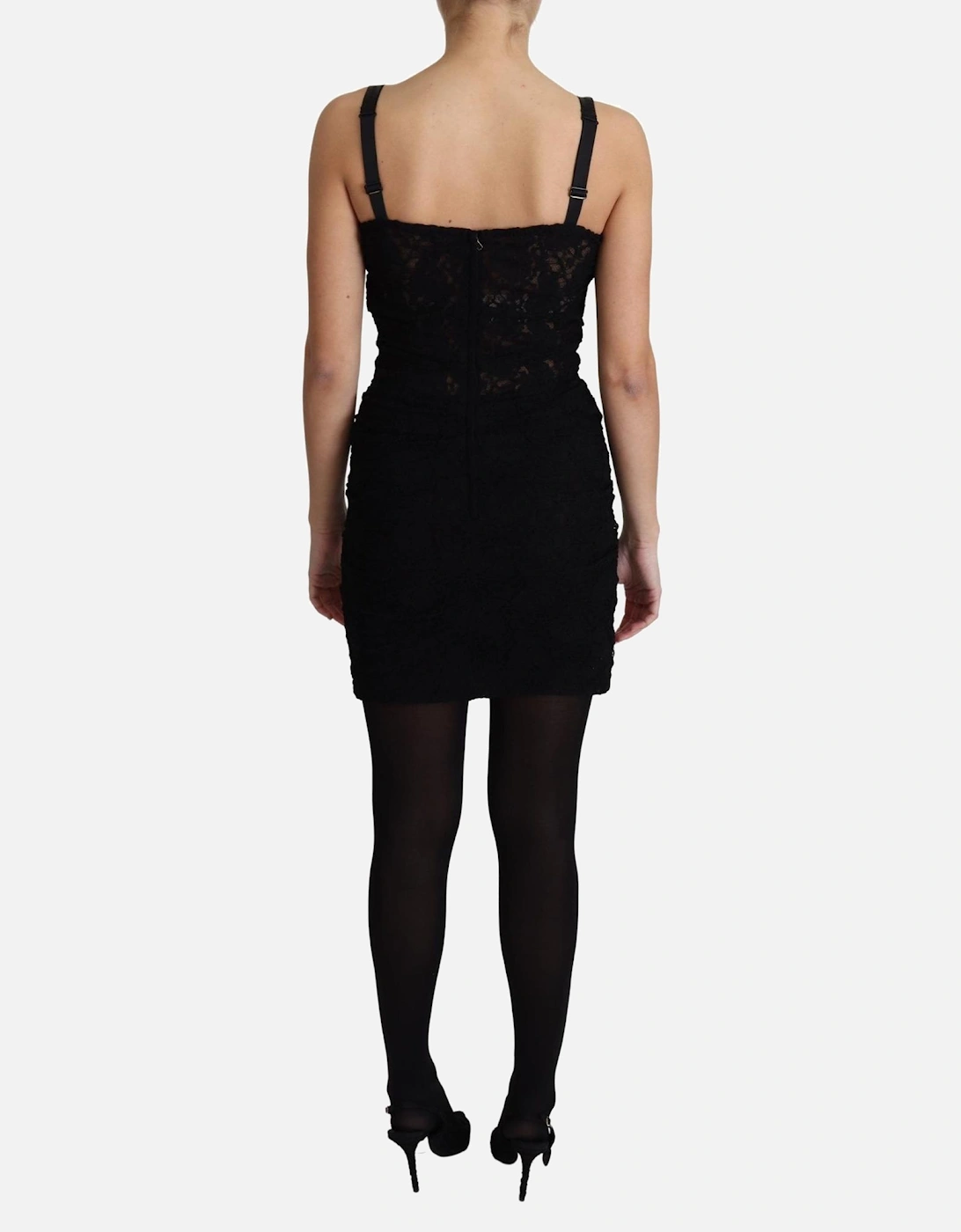 Lace Mini Dress Corset Style Women - Black Dresses