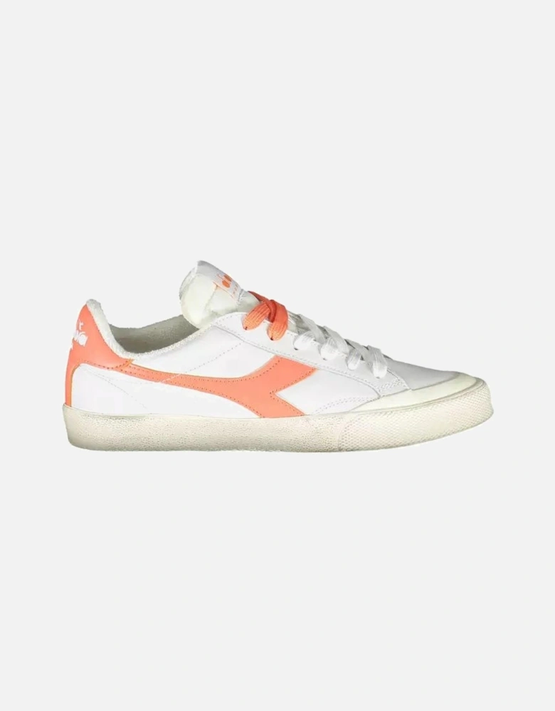 White Fabric Sneaker Women