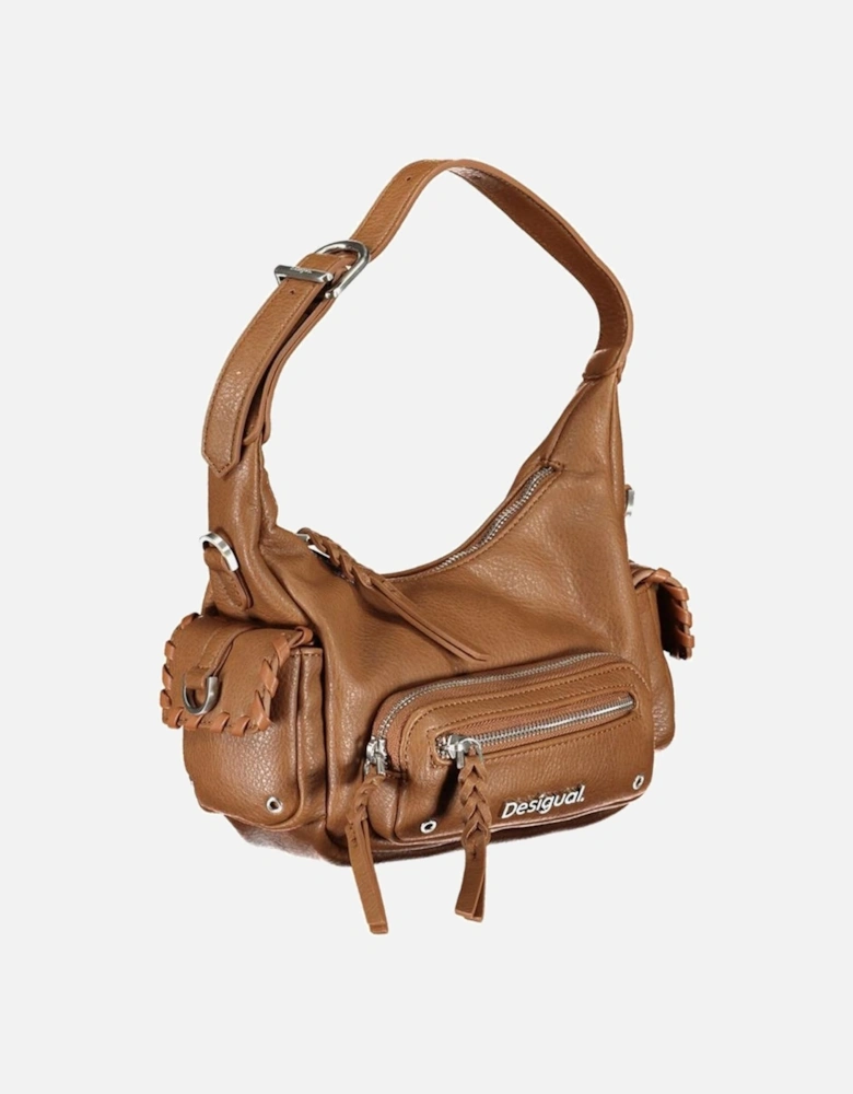 Brown Polyethylene Handbag Women