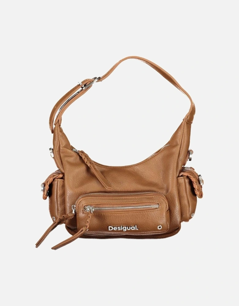 Brown Polyethylene Handbag Women