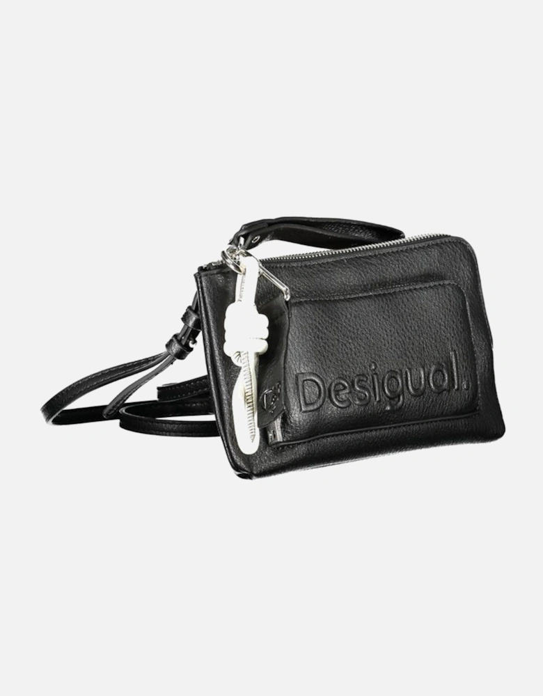 Adjustable Shoulder Bag with External Pocket and Zip Closure Women -