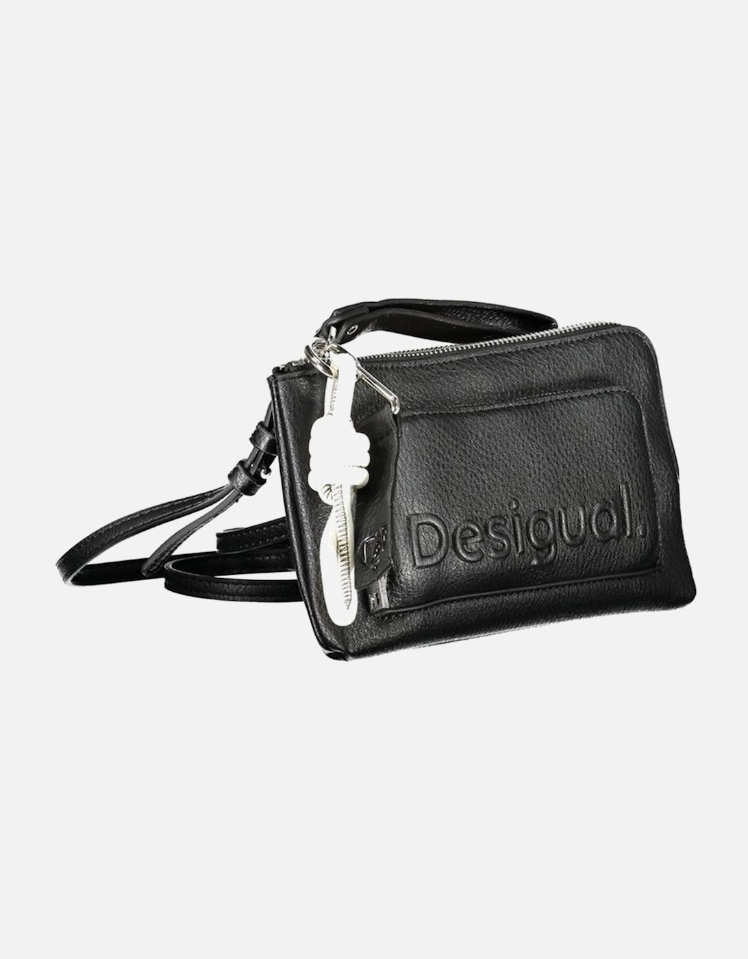 Adjustable Shoulder Bag with External Pocket and Zip Closure Women -