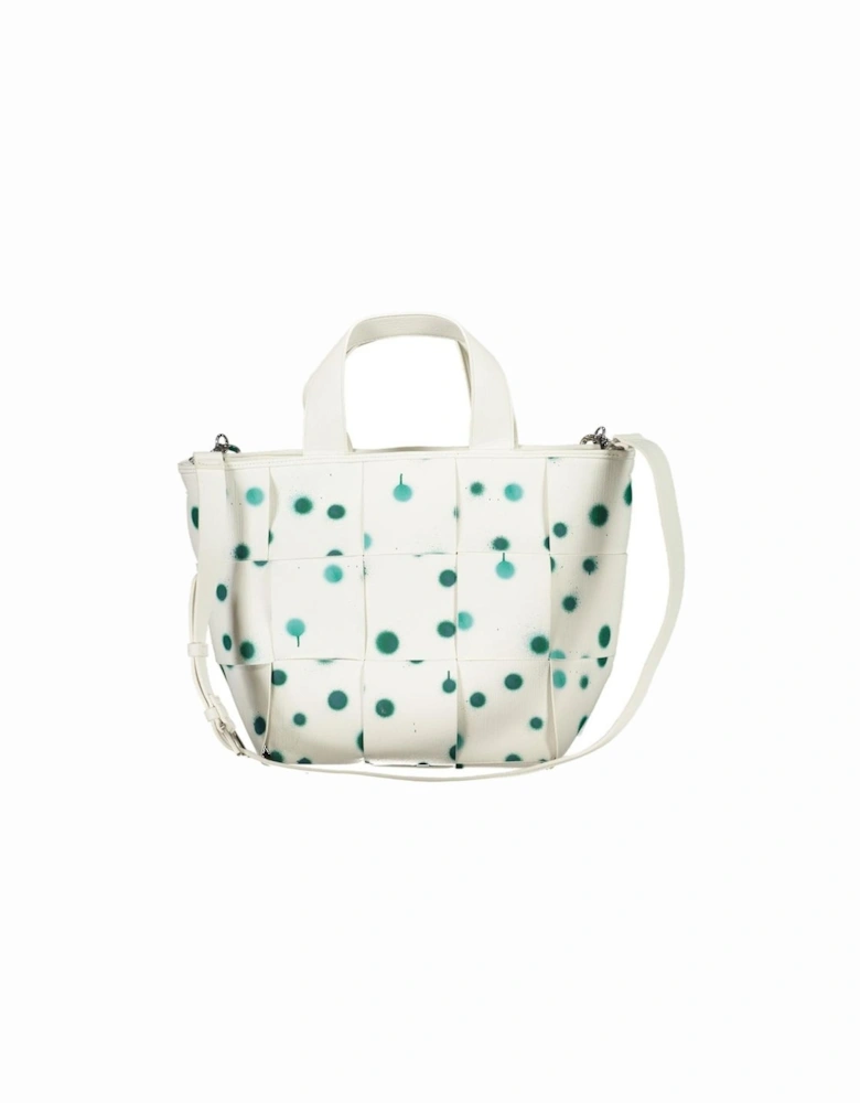 Contrast Detail Bag with Multiple Handles and Pockets Women - White