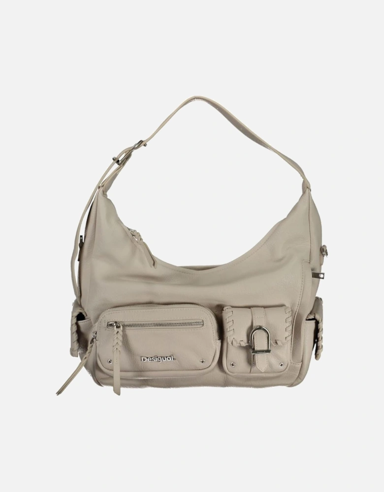 Adjustable Shoulder Strap Bag with Multiple Pockets and Contrast