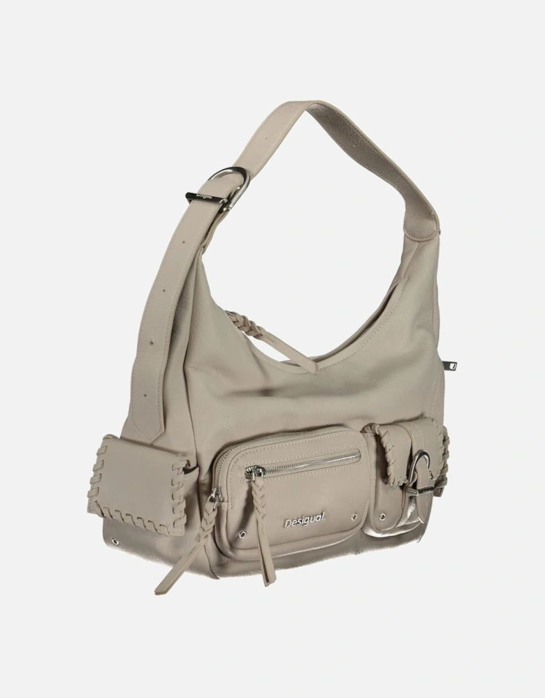 Adjustable Shoulder Strap Bag with Multiple Pockets and Contrast