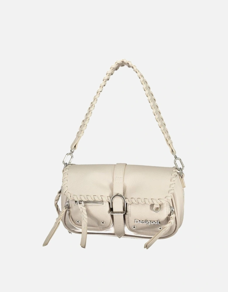 Removable Shoulder Strap Bag with Multiple Pockets and Contrasting