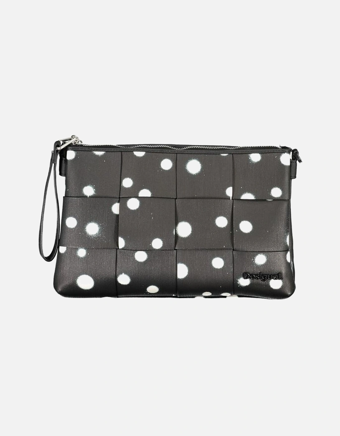 Polka Dot Bag with Removable Chain Shoulder Strap and Contrast Details, 4 of 3