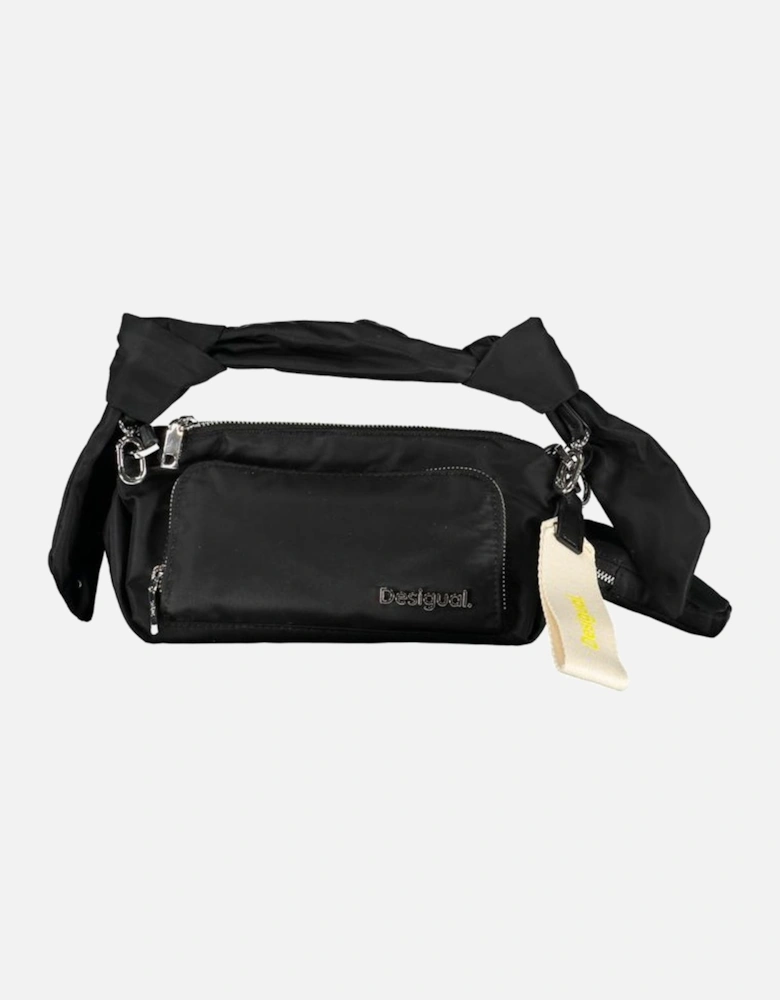 Contrast Detail Zip Bag with Multiple Carrying Options Women - Black