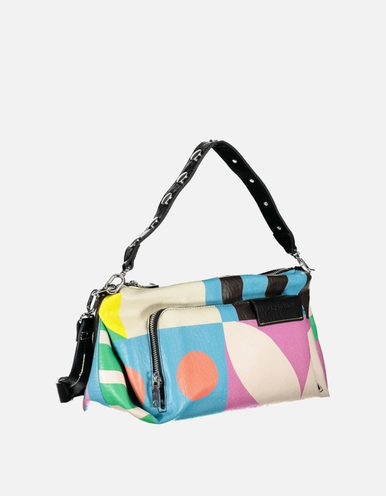 Contrasting Detail Bag with Adjustable Strap and Multiple Pockets