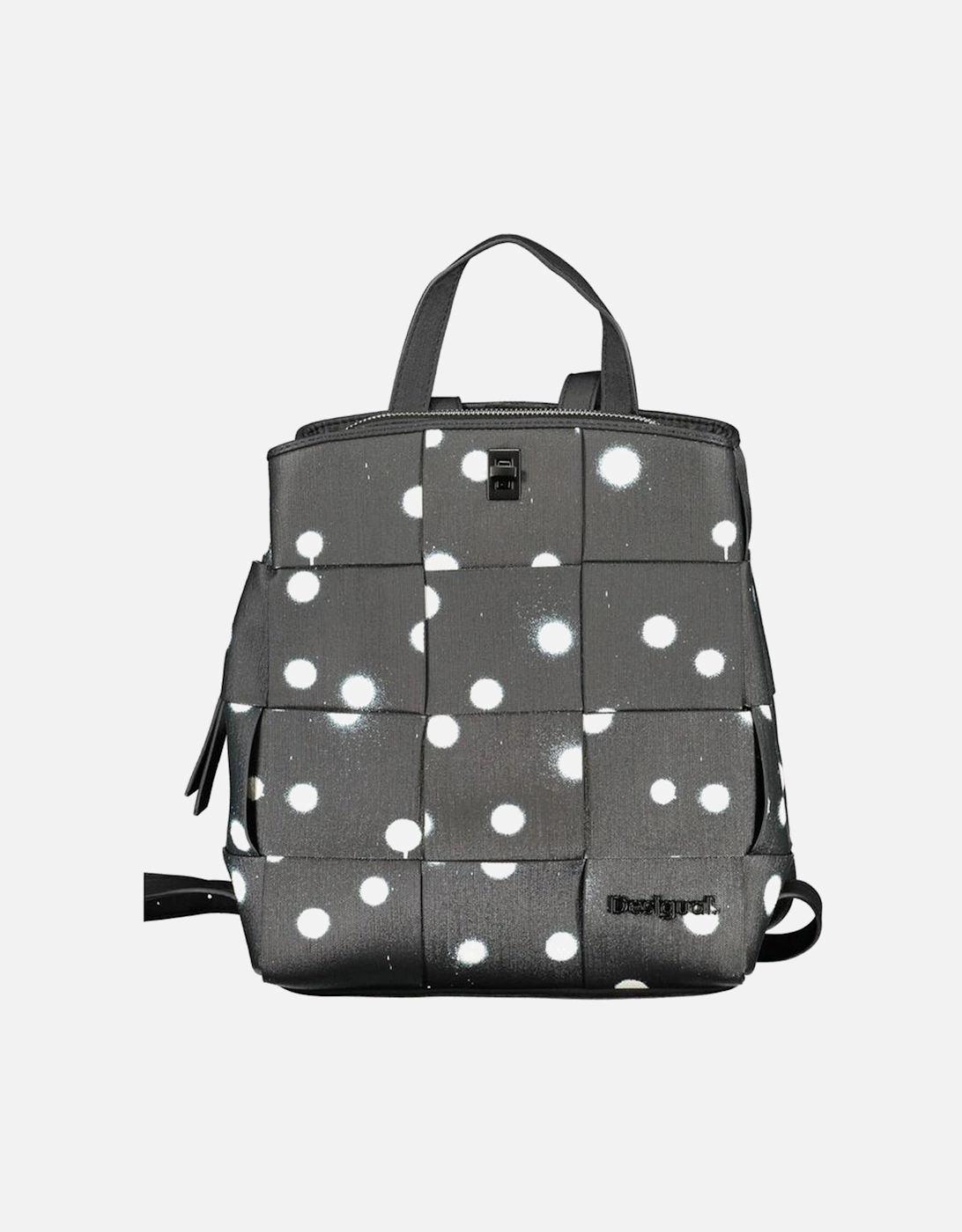 Polka Dot Backpack with Multiple Compartments and Contrasting Details, 4 of 3