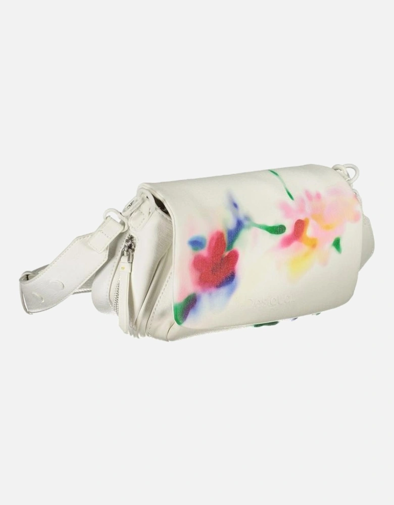 Adjustable Shoulder Strap Bag with Multiple Compartments Women - White