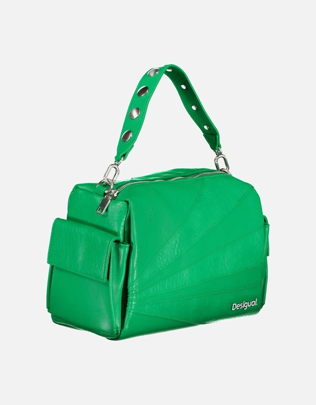 Convertible Shoulder Bag with Multiple Compartments and Logo Detail